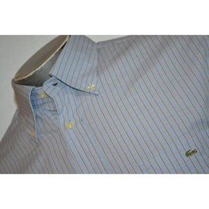 Lacoste Men's Blue Striped Shirt